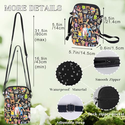 BWWKTOP Hamburger Cartoon Crossbody Bag Linda ＆＆Gene ＆ Louise Fans Gift Tina Belcher Crossover Shoulder Bag2