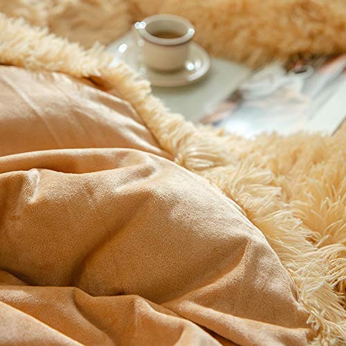 Couverture de couette flanelle hiver douce et floue de dimensions 220x240cm couleur solide