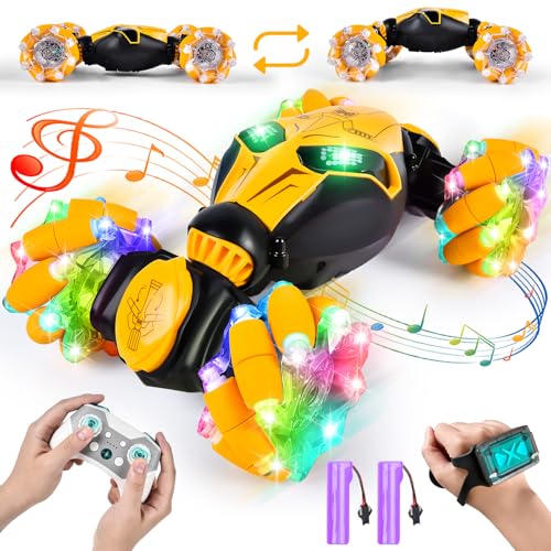 IEEILULU Ferngesteuertes Auto, RC Offroad Twist Stunt Car, 4WD 2.4GHz Gestensensor Drift Car mit Musik Licht, 360° Drehung Crawler Fahrzeug für Kinder, Drehung Ferngesteuertes Auto ab 6 Jahre IEEILULU Ferngesteuertes Auto, RC Offroad Twist Stunt Car, 4WD 2.4GHz Gestensensor Drift Car mit Musik Licht, 360° Drehung Crawler Fahrzeug für Kinder, Drehung Ferngesteuertes Auto ab 6 Jahre