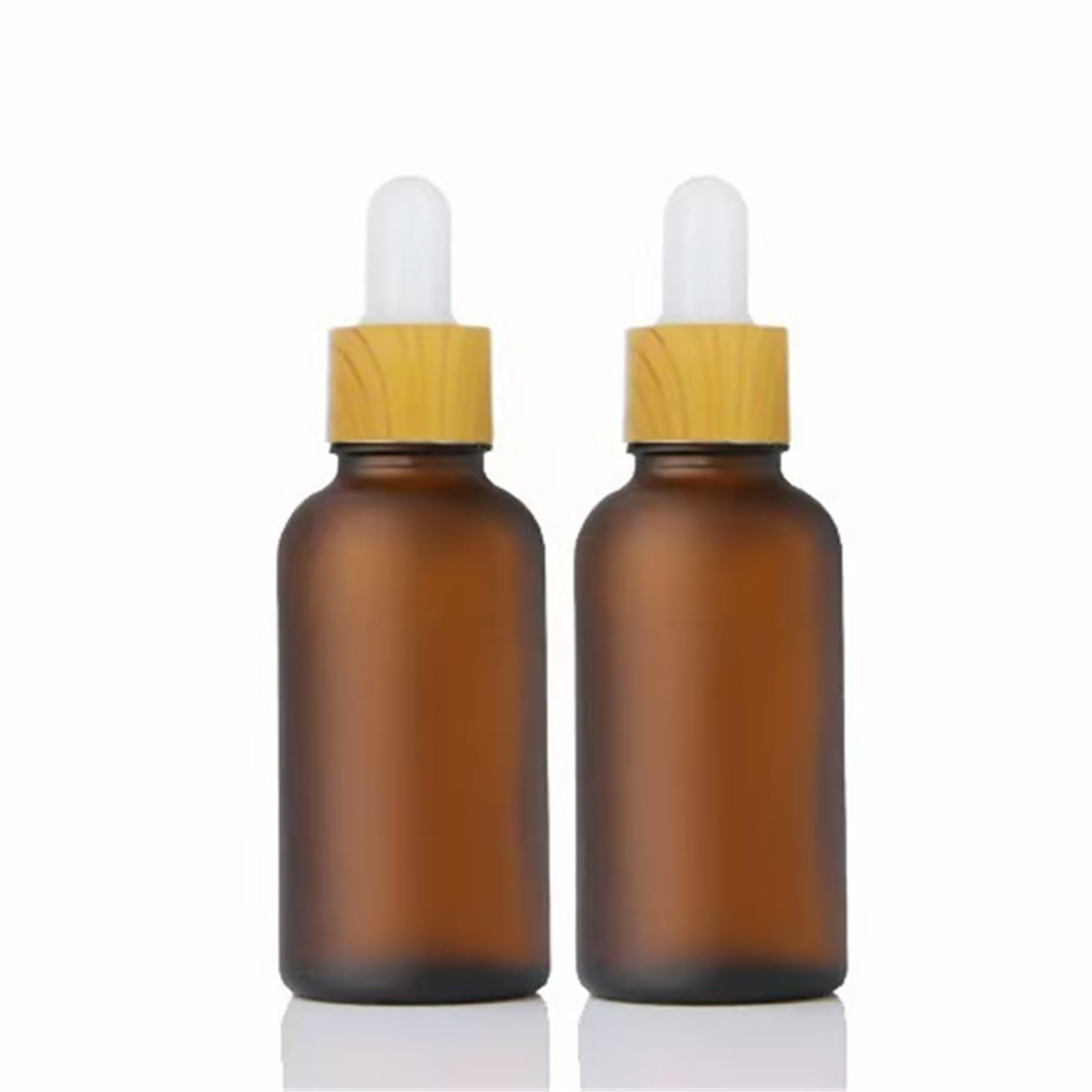 TRRYUIP Mini Pipette Dropper Bottle 20ml 30ml Frosted Amber Glass Dropper Bottle Perfume Matte Brown Container 10ml Serum Flavor Travel(11,50pcs,15ml)