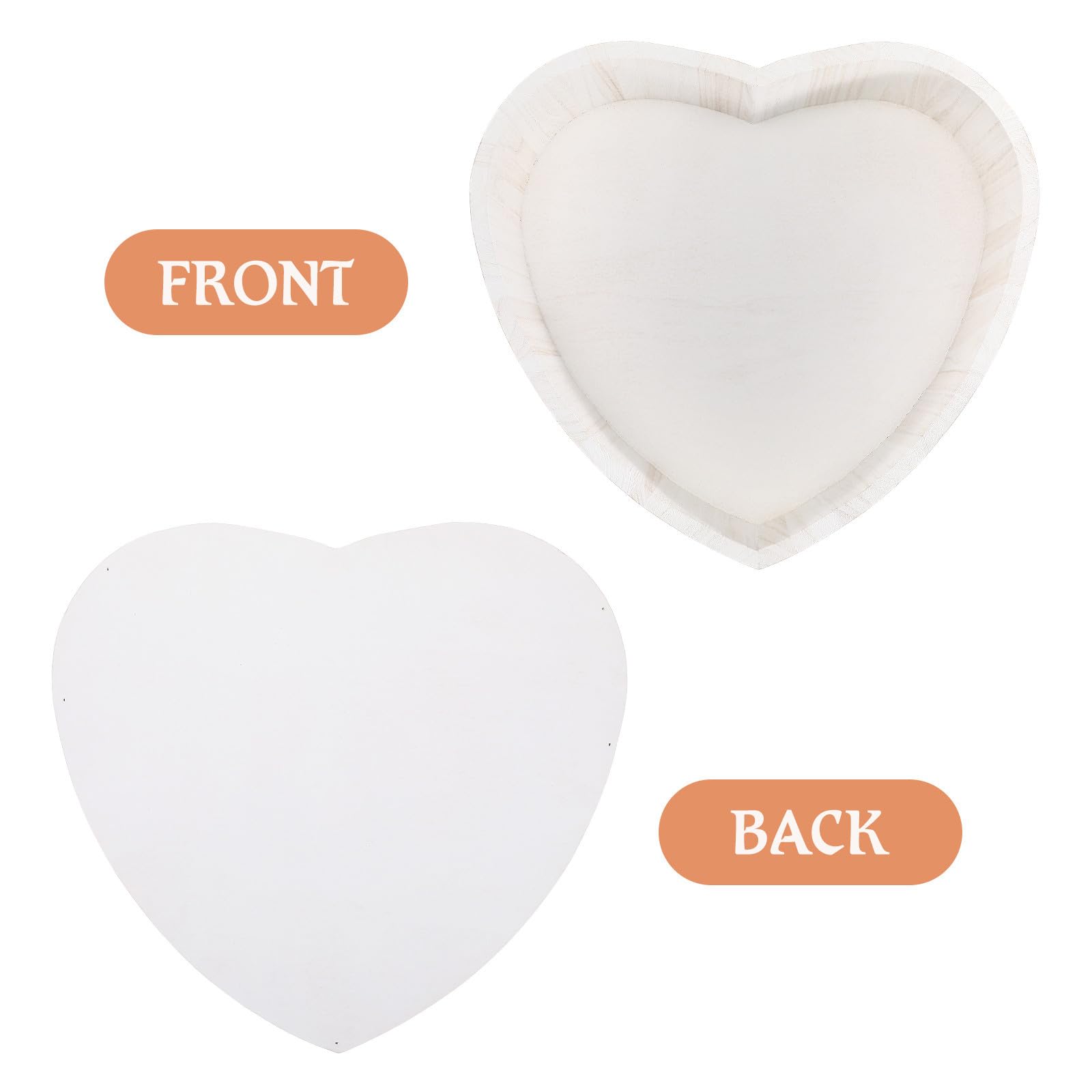 Healvian Cesta de Madera Accesorio Adecuado en Forma de Corazón Caja para Colocar Fácil de Transportar y Almacenar para Fotografía de Recién Nacidos para Sesiones Newborn