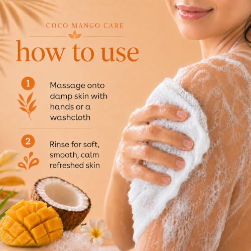 Image of Ginger Lily Farms Botanicals Nourishing Body Wash, Coco Mango, 100% Vegan & Cruelty-Free, Coconut Mango Scent, 1 Gallon (128 fl oz) Refill | 100% Vegan & Cruelty-Free | Nourishing Bath & Shower Gel for All Skin Types | Refill Size