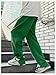 SOLY HUX Men's Drawstring Waist Sweatpants Split Side Textured Baggy Straight Leg Pants with Pockets Plain Green X-Large