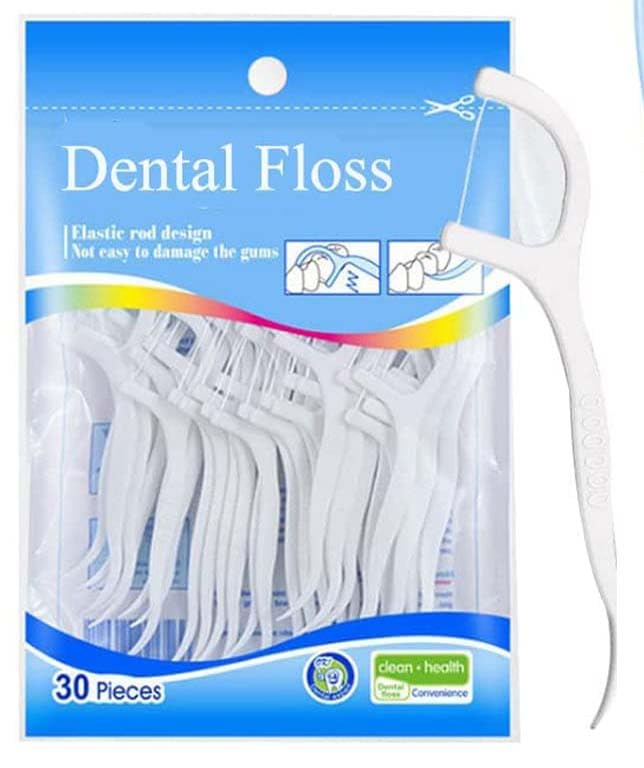 30Pcs Dental Floss Toothpicks – Teeth Cleaning Flosses, Double Sided Tooth Picks Threads Tooth Flossing Tool Plastic Oral Care Tool for Kids & Adults-image-49