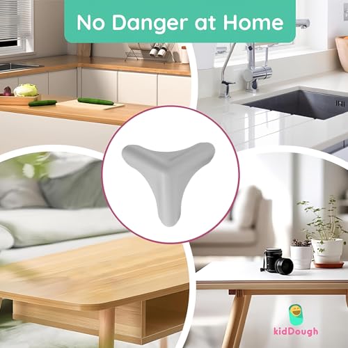 Image of KidDough Baby Proofing Corner Guards, Corner Protector for Sharp Edges, Table Corner Protector for Baby Safety (Soft L Shape)