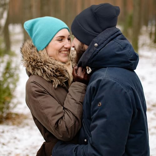 Image of ZOORON 1&2 Packs Beanie for Men Women Men's Beanie Hat Acrylic Knit Cuff Beanie Cap Slouchy Knit Skull Cap Warm Winter hat
