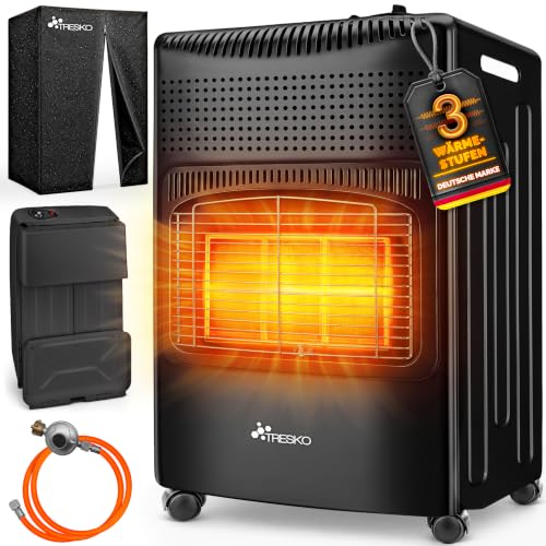 TRESKO® 4200 Watt Gasheizung inkl. Gasdruckregler Gasschlauch...