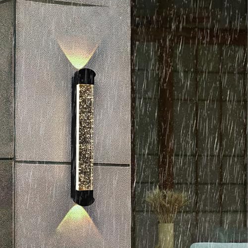 Lampe murale LED extérieure design cristal 63cm lumière neutre idéale pour votre salon d'été