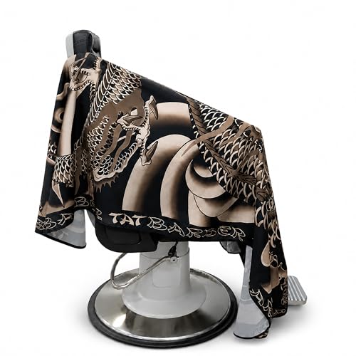 Capa Profesional para Barbero Impermeable con Diseño Dragón Japonés miniatura 6