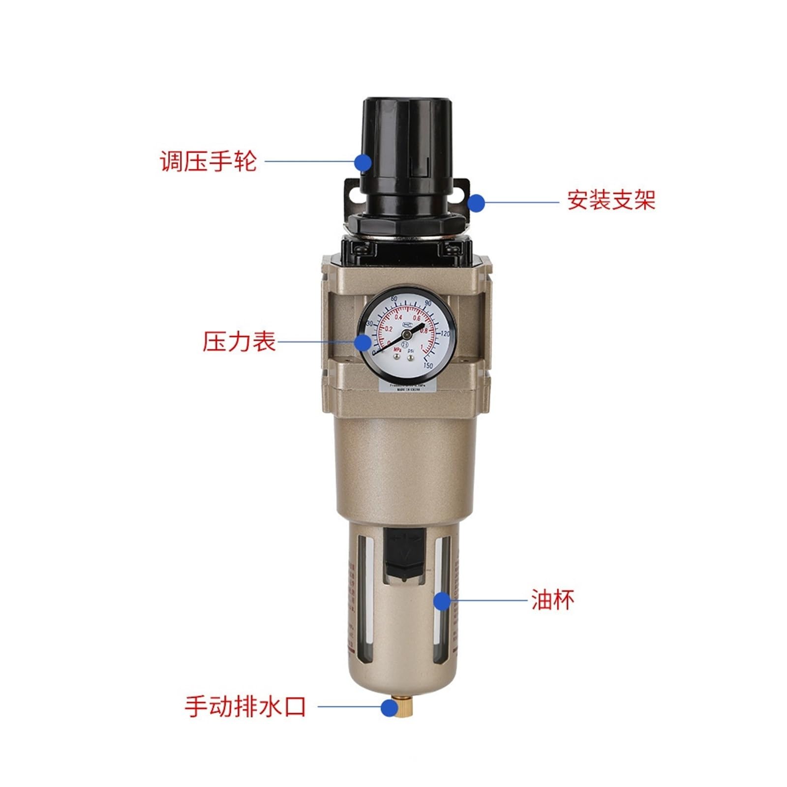 Air Source Processor AR3000-03 Pressure regulating Valve AW2000-02 Filter Pressure reducing Valve Oil-Water Separator(AW4000-06Dautomaticdrainage)