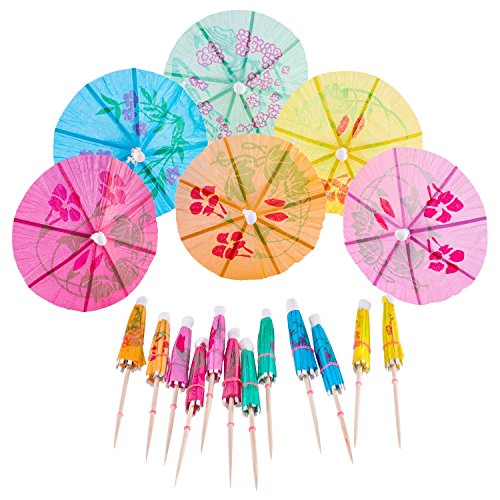 ZARRS Cocktaildecoratie, papieren drankparasols, 50 stuks, drankparasols voor cocktails, tropische dranken, fruitetiket… - Image 8