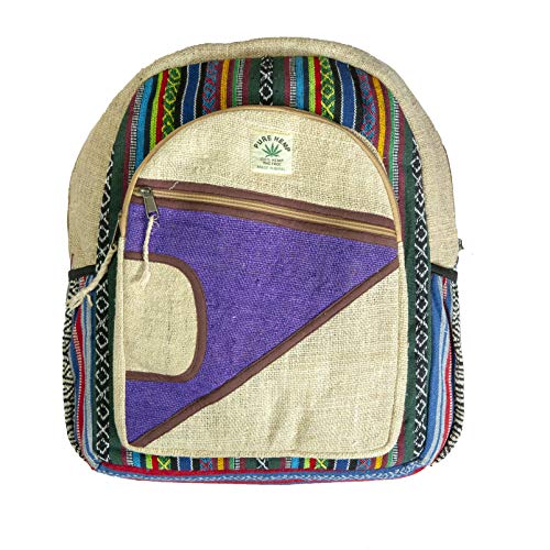 Mochila de cáñamo  bolsa natural  hecha a mano en Nepal  Moon