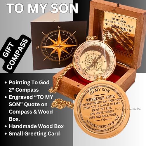 Brújula de Latón 2" | Regalo Significativo para Hijo miniatura 2