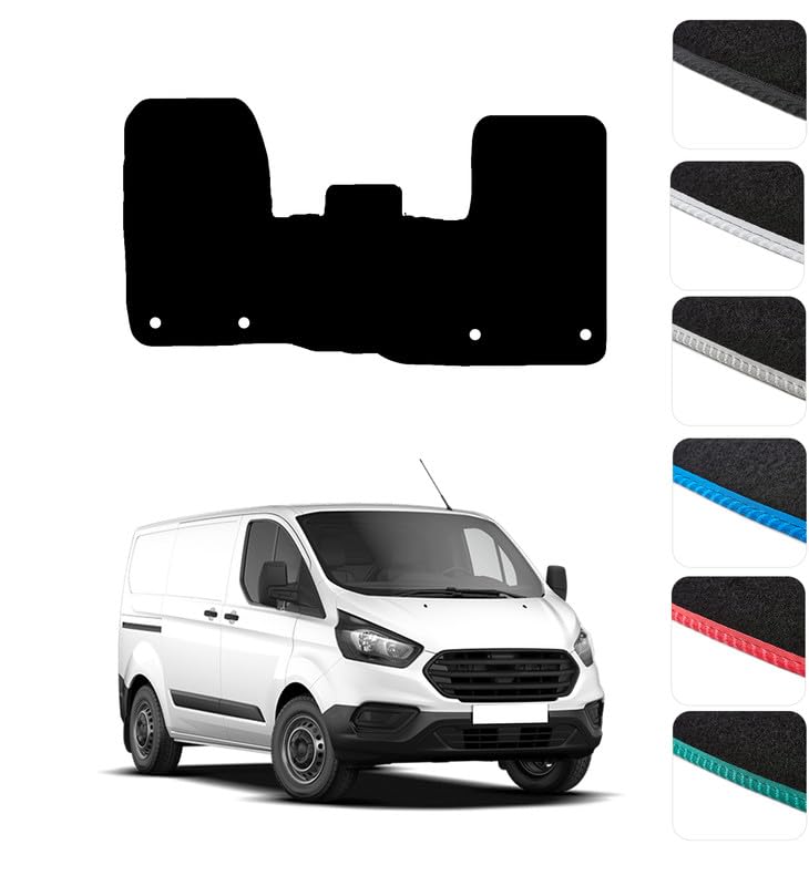 Sponsored Ad – GCM - Car Floor Mats for Ford Transit Custom 2013 To 2023 Full Coverage Floor Protection - Anti Slip & Fit Car Mat with Clips Easy to Clean Car Carpet for All-Weather- Black Edging, Carpet