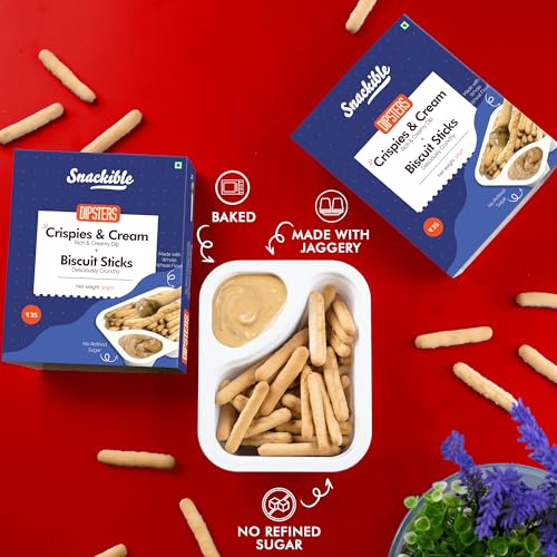 Image of Snackible Assorted Mini Dipsters - (Pack of 12)| 4 Unique Flavours | Chocolatey, Butterscotch, Caramel, Vanilla Creme | No Palm Oil | No Refined Sugar | Sweetened with Jaggery | Baked | Healthy Snack | Chip and Dip Combo | Made with Whole Wheat | Travel Friendly