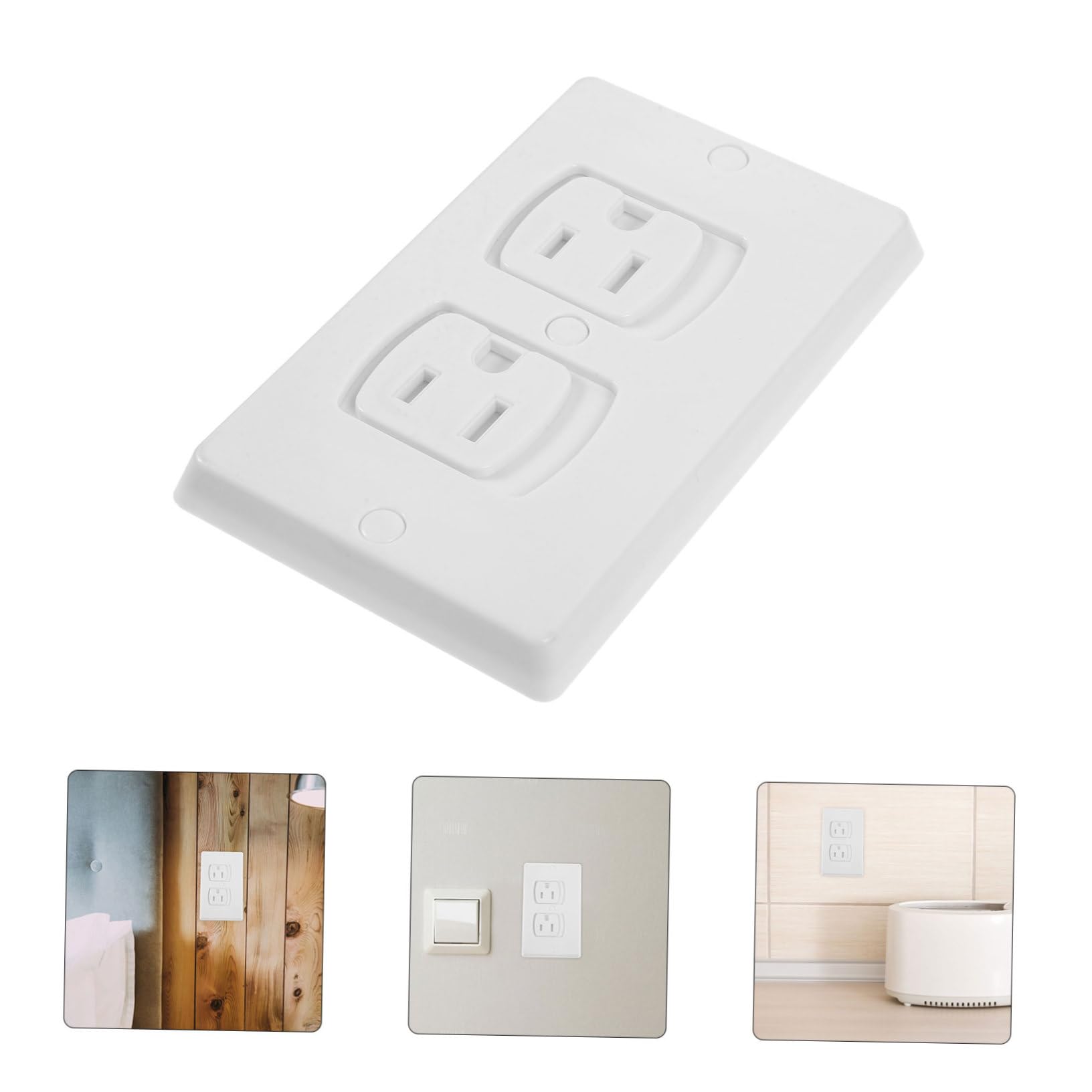 TOYANDONA 10pezzi Copriprese Elettriche Di Sicurezza Per Ragazzo Ragazza Ragazza in Abs Isolati Resistenti Rotture e Corrosione Con Viti Autochiudenti Per Coprire Prese Muro