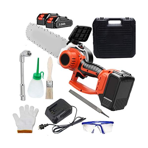 Mini Kettensägen,4 Zoll, 1.6 Kg, Mit Ladegerät, Schnurloser Elektrischer Kettensäge, Wiederaufladbarer Batterie…