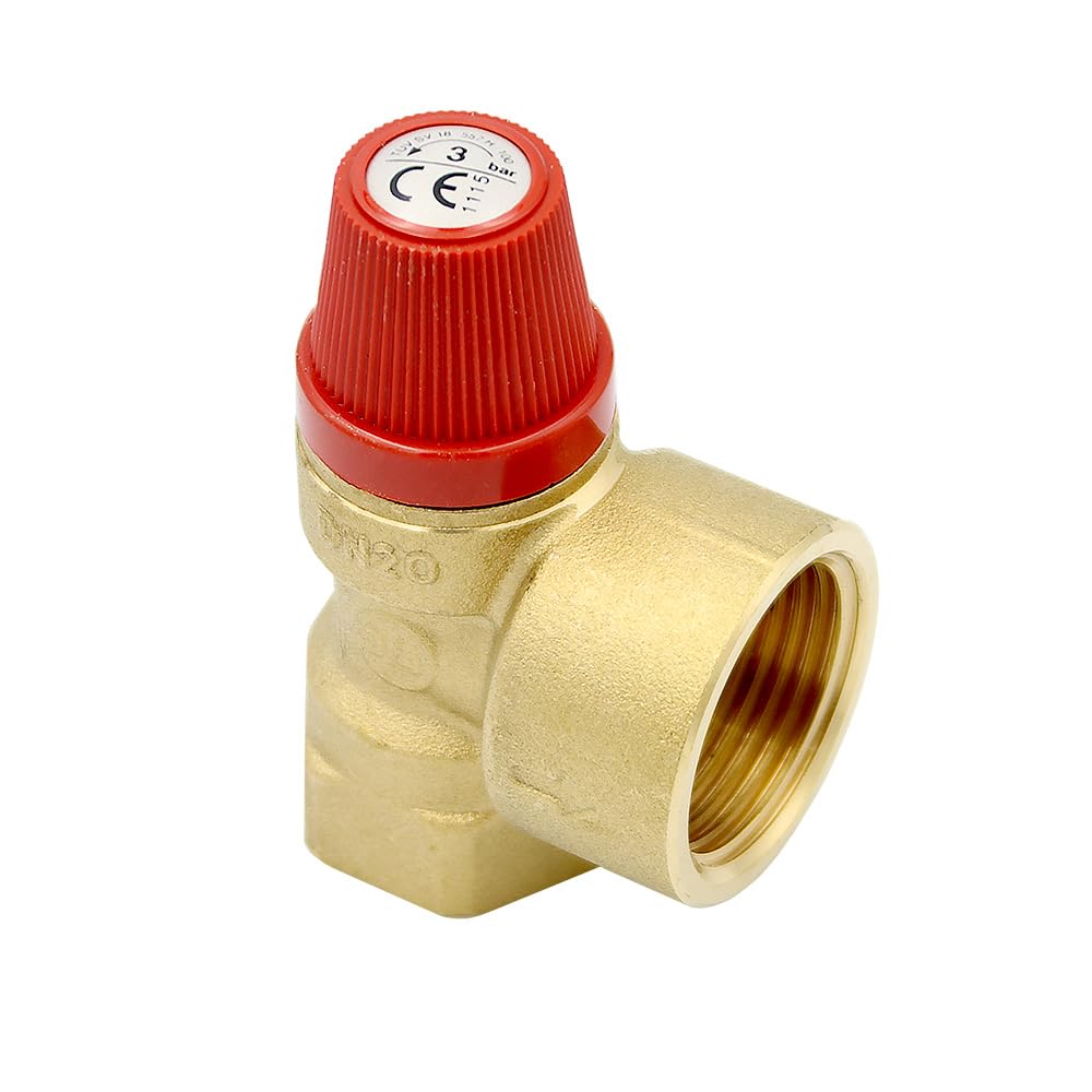 Caleffi Membran Sicherheitsventil 3/4 x 1 Zoll Ansprechdruck 3 bar Überdruckventil Druckventil Heizungsventil Druckbegrenzungsventil Membranventil