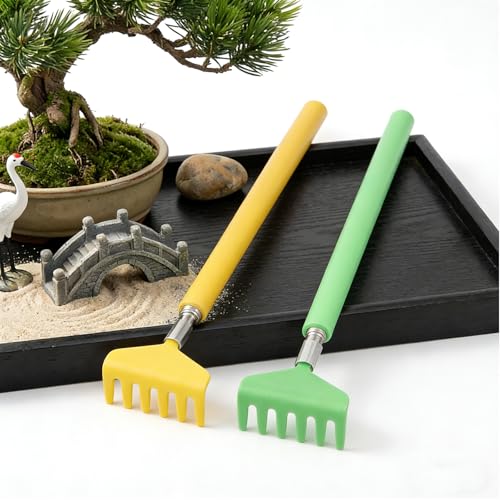 Mini rastrillos zen para jardín de 2 piezas miniatura 7