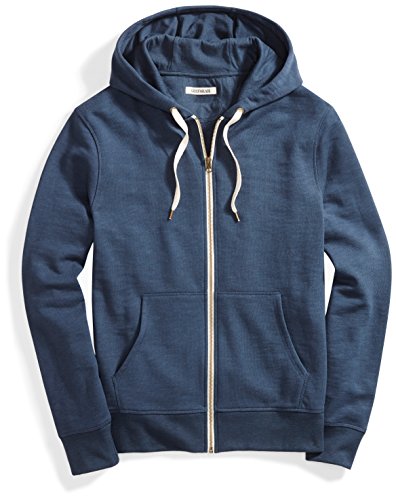 Goodthreads Men's French Terry Full-Zip Hoodie, Navy Eclipse, Medium