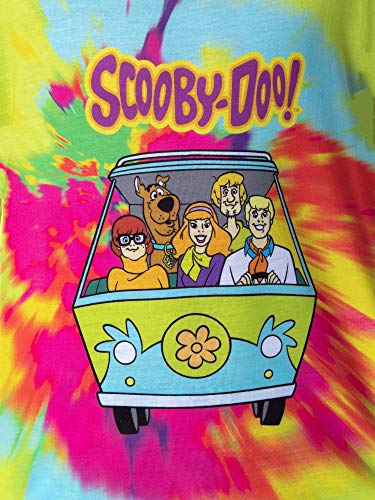 INTIMO Scooby Doo Girls' Pajamas Tie Dye Mystery Machine Shirt and Shorts 2 Piece Sleepwear Pajama Set4