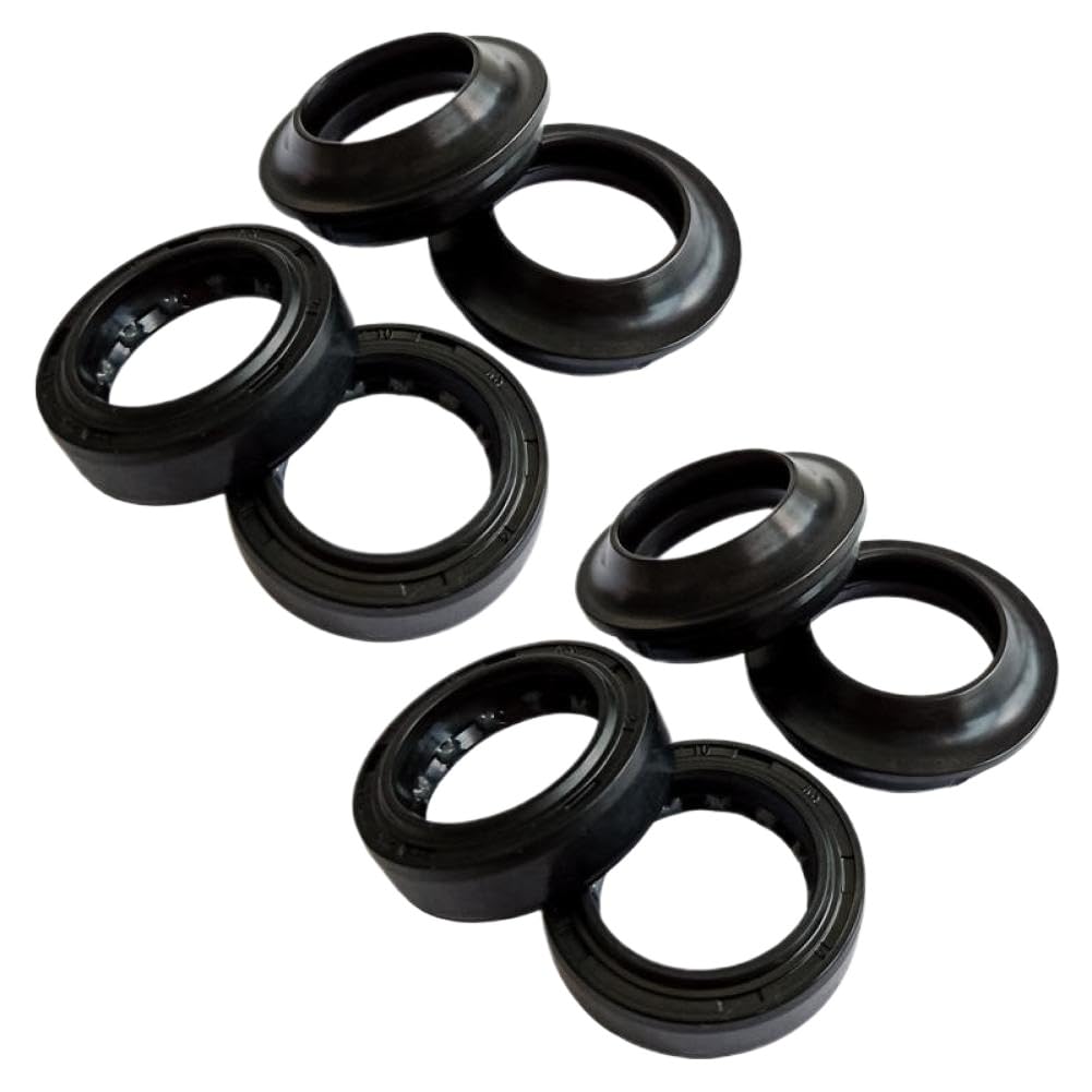 Fermo paraolio ammortizzatore forcella anteriore moto 25x35x9 compatibile con moto(4pc Seal 4pc Cover)