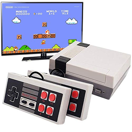 Joseky Classic Handheld Game Console, Built-in 620 Classic Games and 2X10 NES Classic Button Controller Av Output Video Games (White)