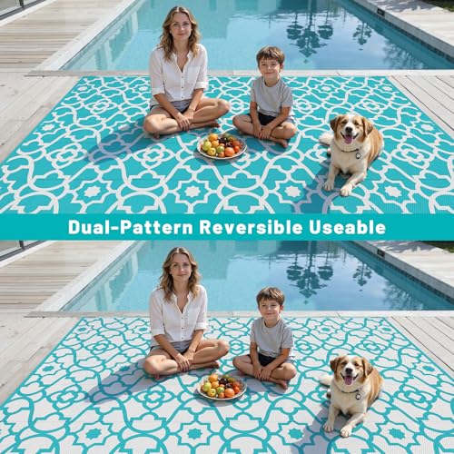Tapete exterior reversible impermeable 9x12 pies miniatura 4