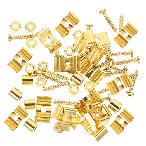 MUELODSIC 10セットギター弦リテーナー メタル製 弦固定ガイド エレキギター用交換パーツ ねじ付き