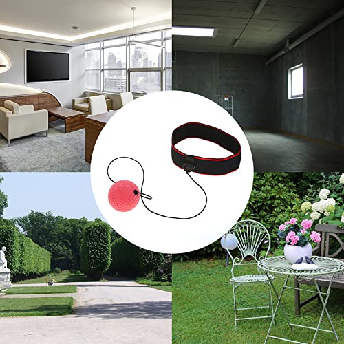 Image of Pssopp Adjustable Punch Speed Headband Ball, Ball with String, Great for Training Hand Eye Coordination Boxing Punching Speed