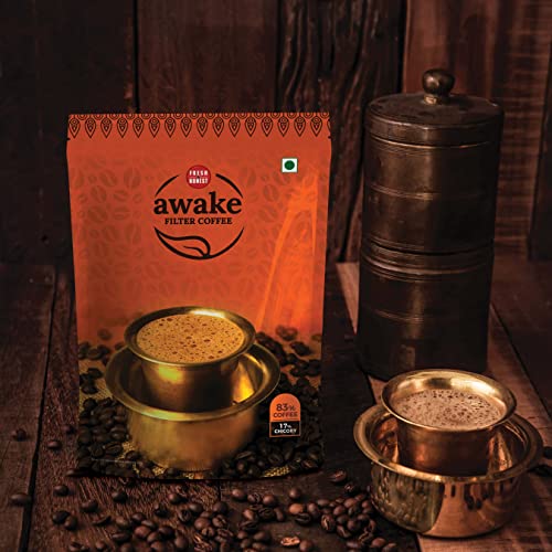 Image of FRESH & HONEST Awake Filter Coffee Powder | Blend of Coffee 83% Chicory 17%| South Indian Filter Coffee | 200g Pack (Pack of 3)