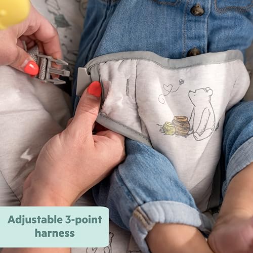 Image of Bright Starts Disney Baby Winnie The Pooh Classic Pals Vibrating Baby Bouncer Seat with Melodies & Toys, Unisex, 0-6 Months