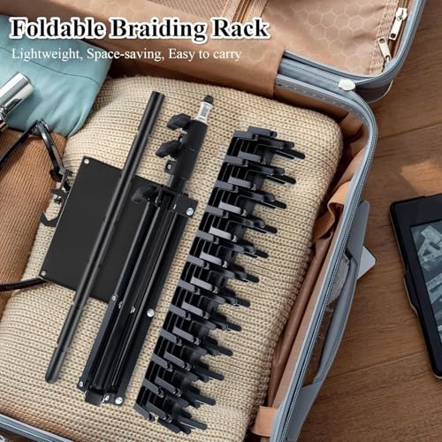 Organizador de herramientas de trenzado portátil unisex con soporte desmontable 3