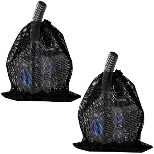 2 bolsas filtro para bomba de estanque, negro, 8.66"x6.29" miniatura 1