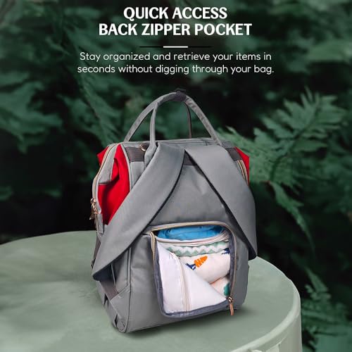 Image of StarAndDaisy Baby Bag for Mothers Travel /Maternity Bag with 16 Multi-Purpose Pockets with Quick Access Diaper & Mobile Pocket /Diaper Bag for Baby