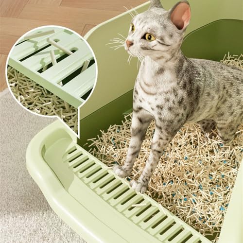 Arenero para gatos plástico con scoop y paredes altas miniatura 4