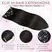 CWRDK Clip in Hair Extensions Real Human Hair, 20inch 110g/3.8oz, 100% Brazilian Remy Human Hair, Invisible Seamless Straight Hair Extensions for Women 8pcs Per Set with Double Weft #1B Natural Black