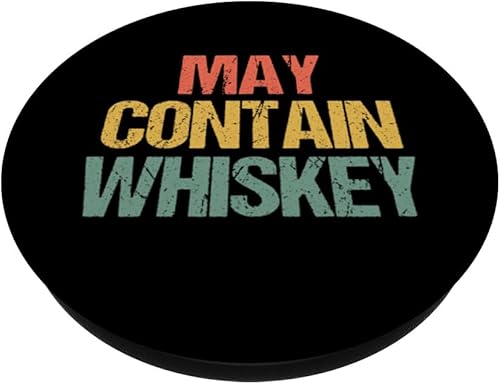 Miniatura 2 de May Contain Whisky - Divertido whisky de bourbon borracho PopSockets PopGrip estándar