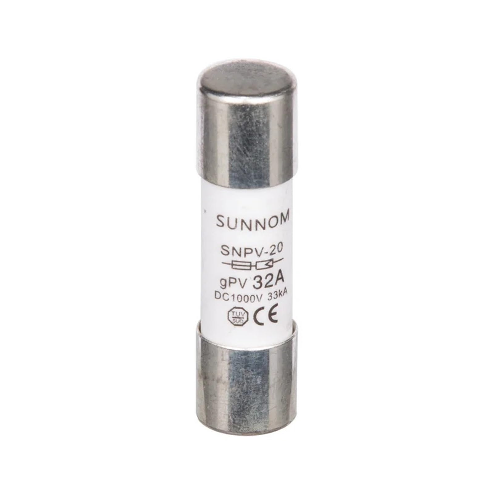 Fusible cylindrique en céramique 10X38 pour sécuriser l'énergie solaire 1000V