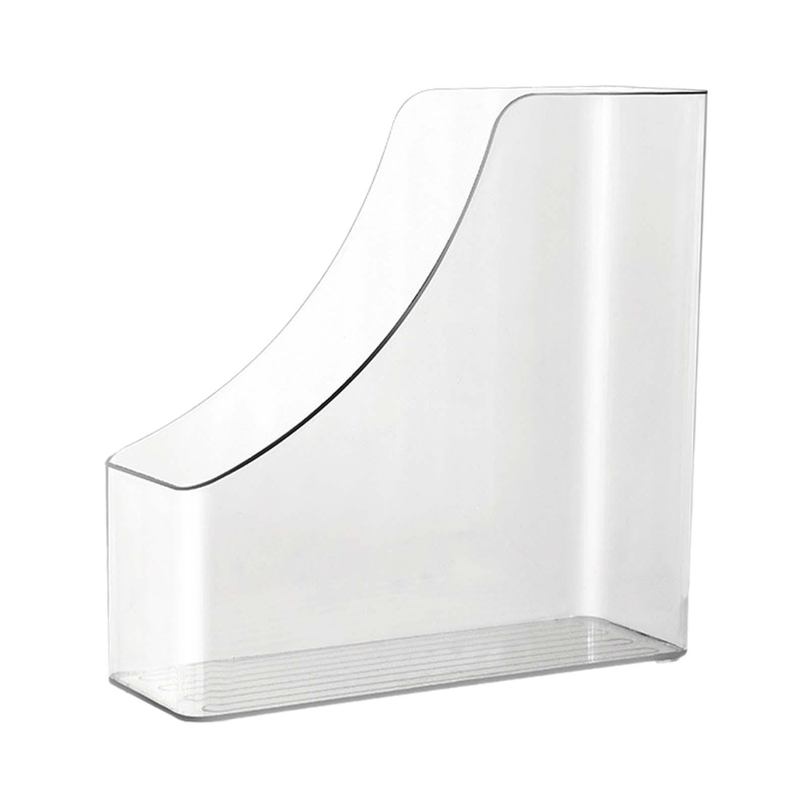 Qixcxaz Reliable Clear Acrylic Magazine File Holder Organizational Solution Store Important Documents Home Office Orderly Clear Acrylic Magazine File Holder