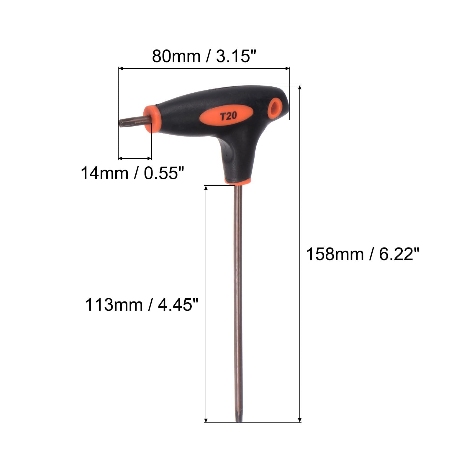 ☆たま☆T&A No.21 uxcell T20 Anti Tamper Proof Torx Key T-Handle Dual End Wrench, S2