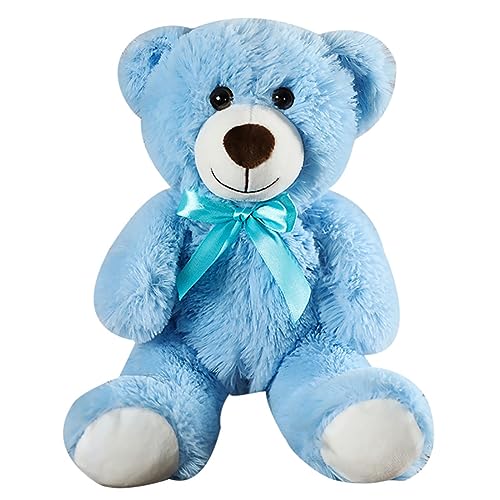 Wgxzyq Teddy Bear Stuffed Animal, 12inch Teddy Bear Plush Toy, Birthday Valentine's Day Xmas Gifts for Kids Boys Girls Friends (B-Blue)