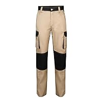Velilla 103020B; Pantaloni Bicolore Multitasche; Colore Beige Sabbia e Nero; Taglie