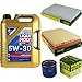 Produktbild QR-PARTS 69367437 Filter Set Inspektionspaket 5 Liter Motoröl Longlife III 5W-30 MANN-FILTER Innenraumfilter Luftfilter Ölfilter