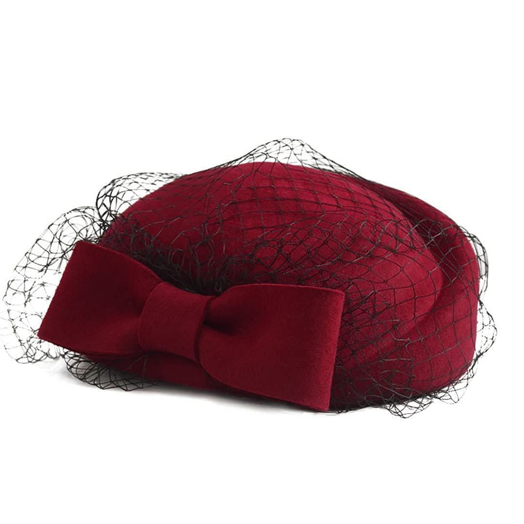 Chapeau De Femme Mariage Cocktail Avec Fleurs - Béret Chapeau Elégant Printemps Été