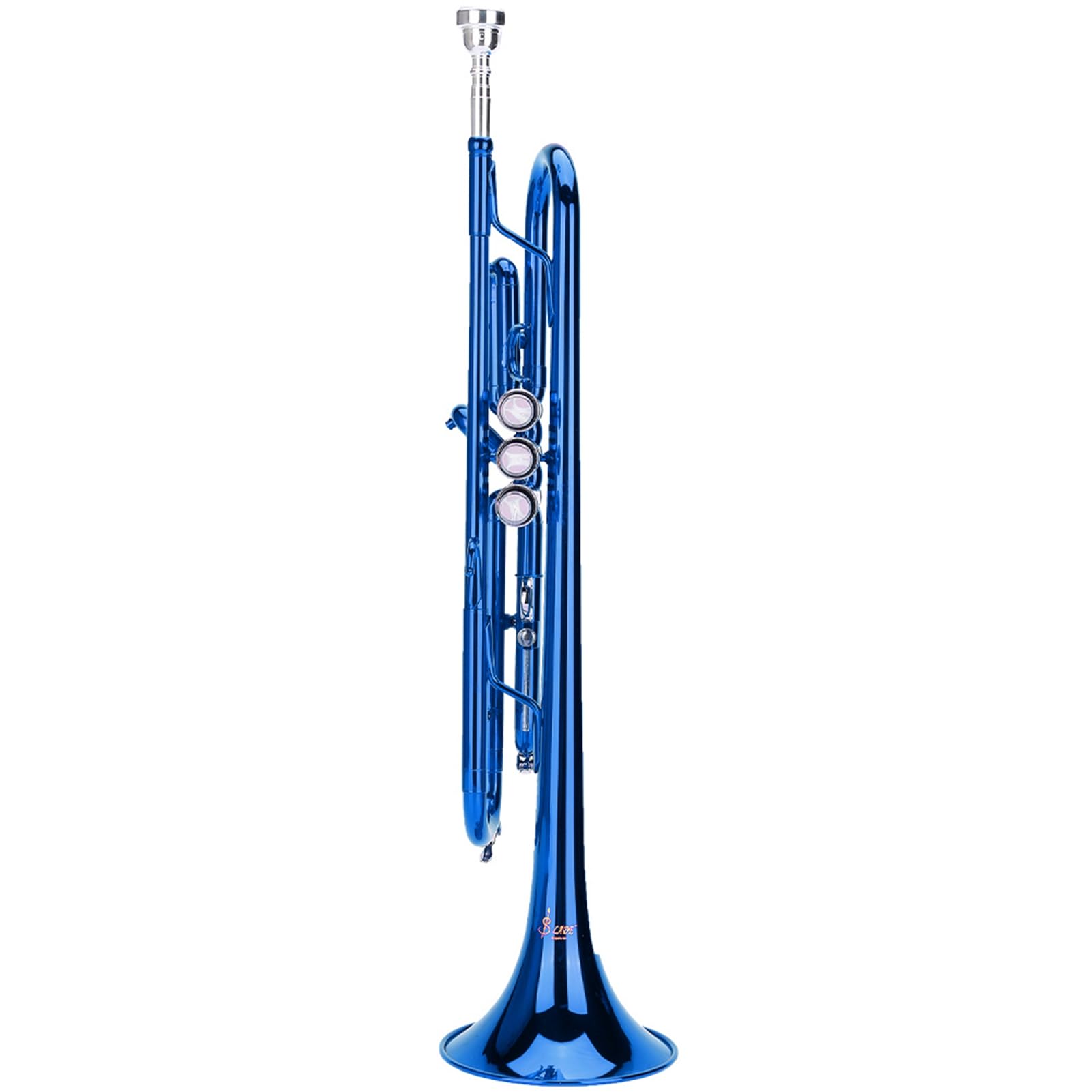 Set di Strumenti a Vento della Musica in Ottone Trumpet Suona Senza Intoppi di Alta qualità per il Musicista Principiante Rosso (Blu)