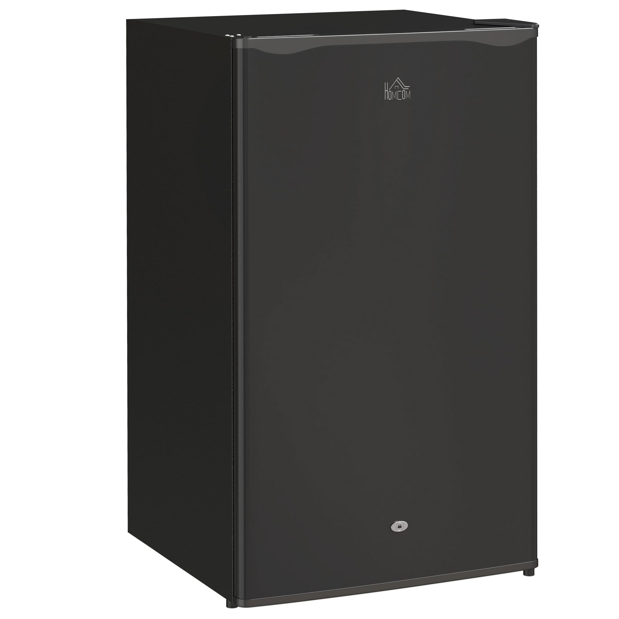 B&Q -  91L Freestanding Under Counter Fridge With Lock Black