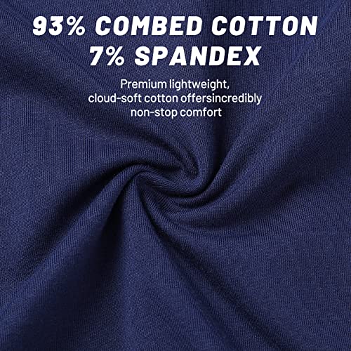 Long Sleeve Tee Shirts for Men Stretch Combed Cotton Soft Tees Shirts Crew Neck Classic Work Casual T-Shirt3