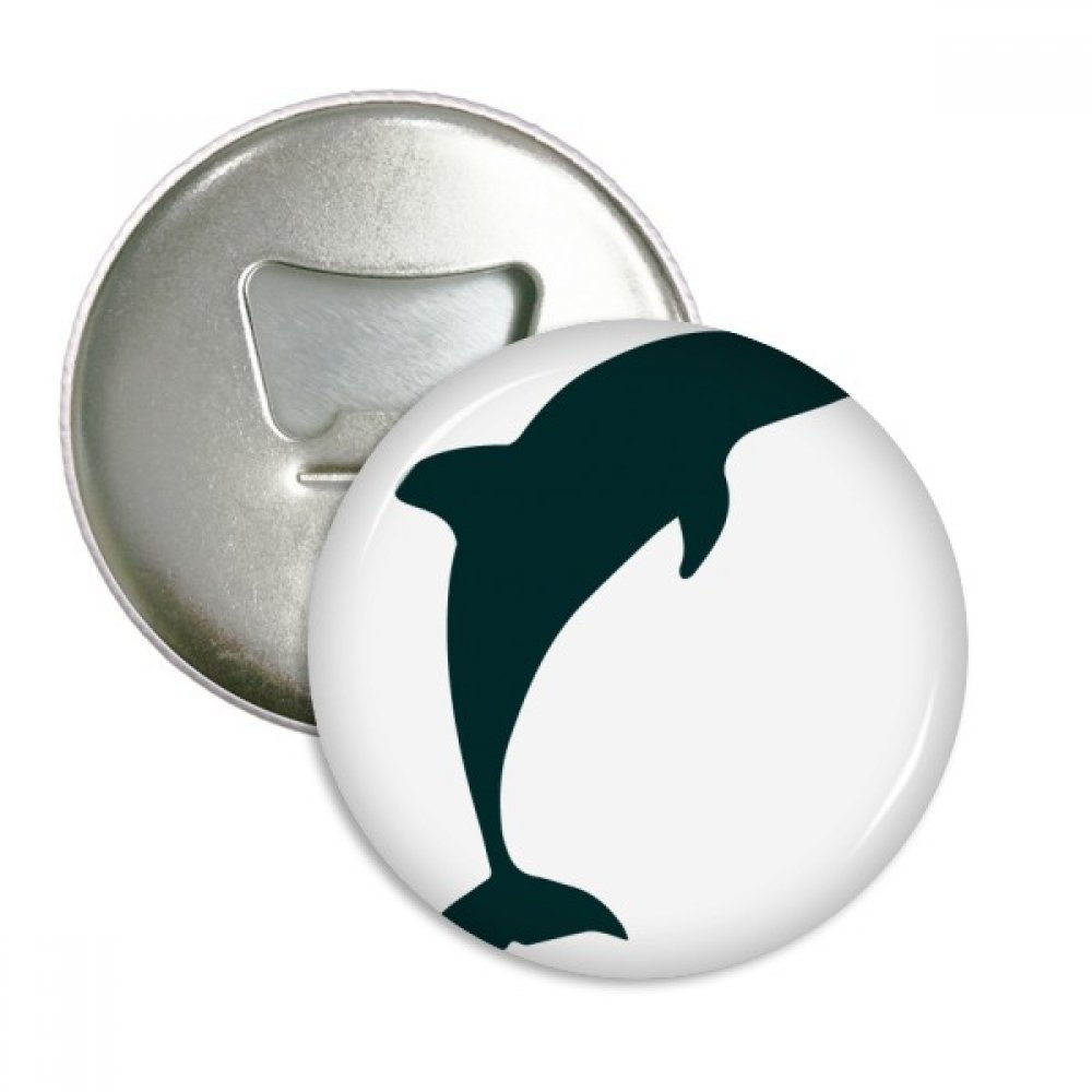 Badge dauphin bleu océan et aimant de frigo, le cadeau parfait en argent