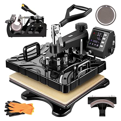Hot Press 12 X15 Inch 360° Heat Press Machine 6 In1 Set B miniatura 1